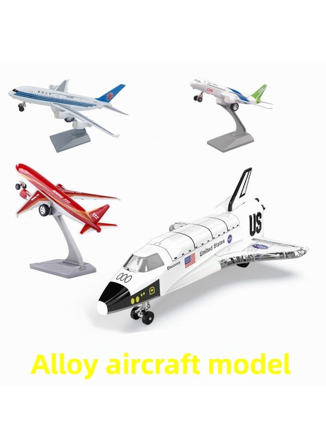 Color Perot Alloy Space Shuttle Model Airbus A380 Boeing 777 C919 Acousto-optic Toy Ornaments-Color:9 Inch A380-China Southern Airlines