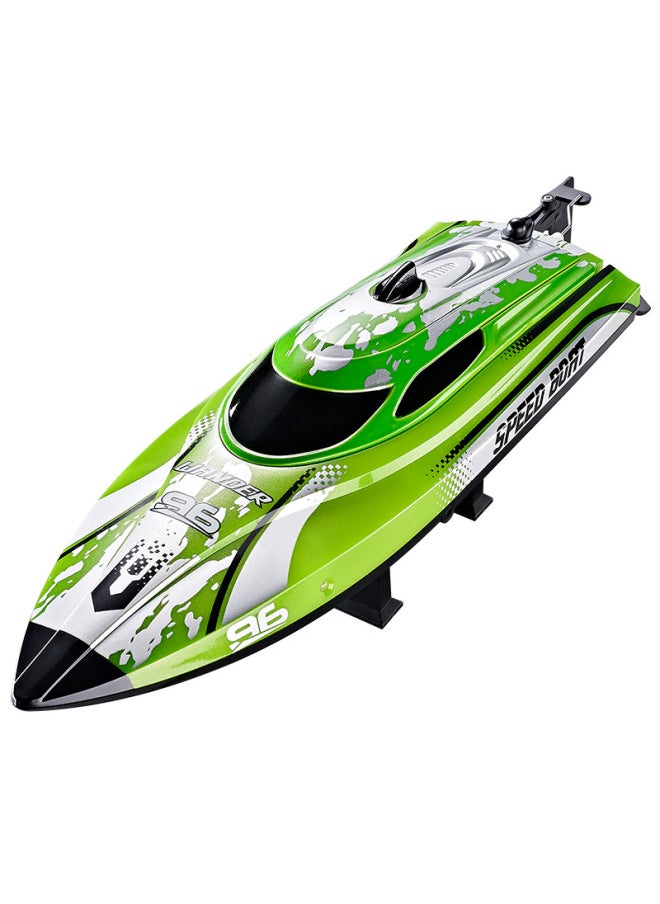 HJ820 High-speed Remote Control Boat 2.4G Water Racing Speedboat Children's Electric Toy Boat With Night Light-Color:Green Chinese Version