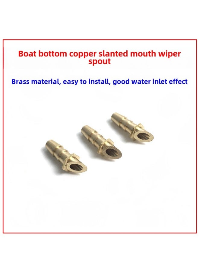 Model Water Cooling Inlet Nozzle Small Boat Stern Machine With Water Scraping Inclined Scraping Nozzle Inclined Bottom Scraping Nozzle-Color:Slanted Mouth Without Threaded Faucet