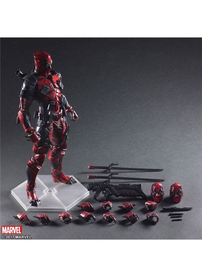 Spider-Man Iron Man Deadpool Batman Captain America Venom Model Reformed The Avengers-Color:Deadpool 26cm