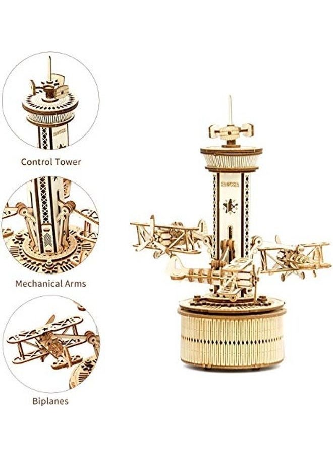 3D Wooden Puzzles DIY Musical Box Building Kit Mechanical Models to Build (Victorian Lantern) 11.8inch