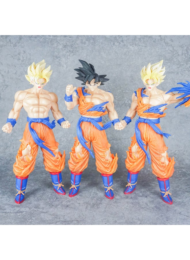 Dragon Ball Hand-run Animation Monkey King Beigit Saiyan Wu Gita Model Ornaments Tide Play Surrounding Batch-Color:Cycling Shalu