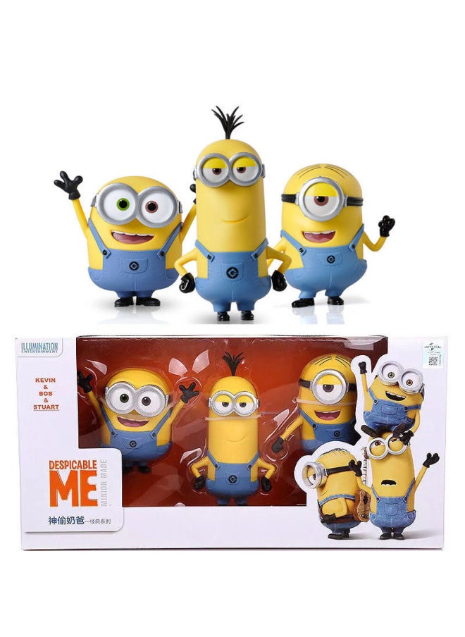 Genuine Minions Doll Full Set Of Hand-made Birthday Cake Ornaments Beijing Universal Studios Souvenir Children's Toys-Color:-Kevin (GJ81K)