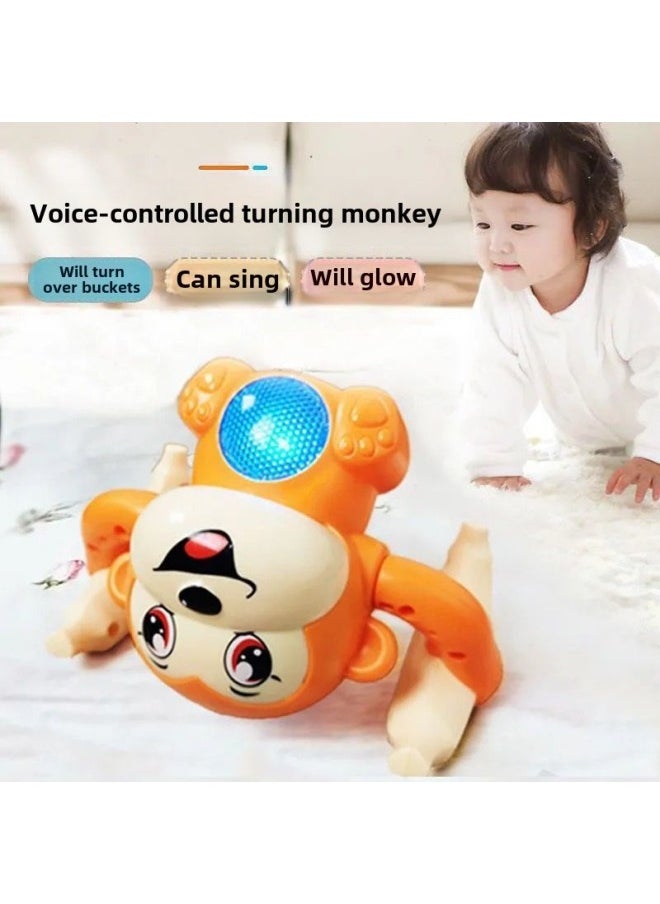 Baby Toys Baby Children Educational Early Education 0-1 Year Old Little Boy Little Girl Coax Baby Artifact Maternal And Infant Supplies-Color:Battery Edition (Section 3, No.7)-Specifications:Voice-activated Tumbling Monkey ]