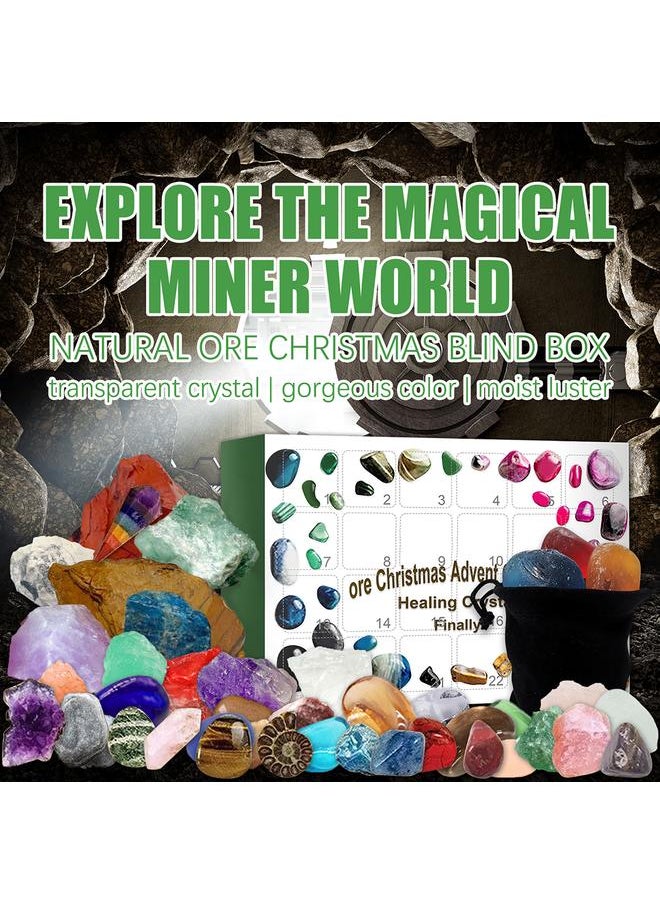 24 Days Christmas Advent Calendar Toy for Kids Mineral Gift Box Toys Ore School Dormitory