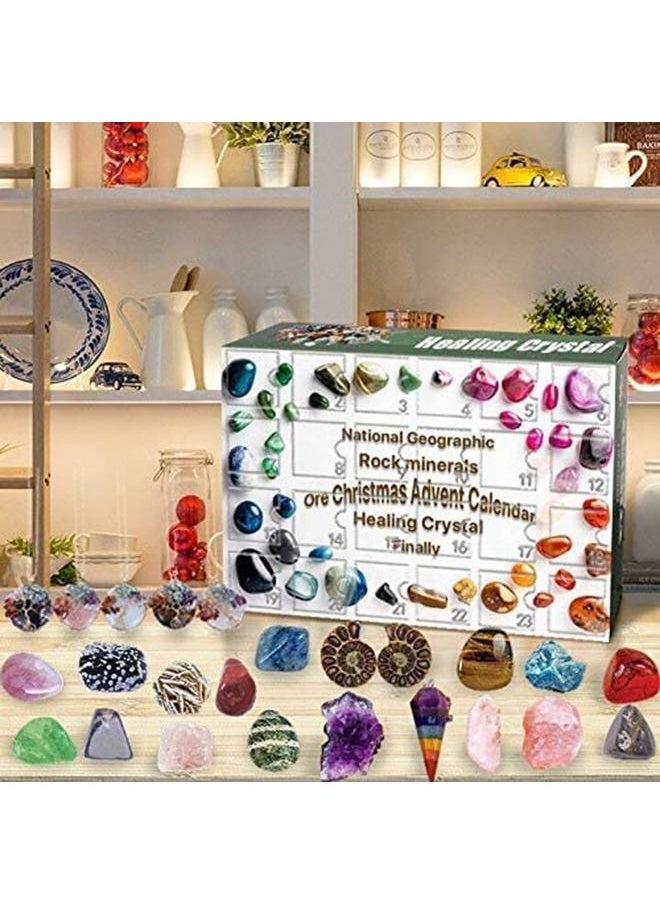 24 Days Christmas Advent Calendar Toy for Kids Mineral Gift Box Toys Ore School Dormitory