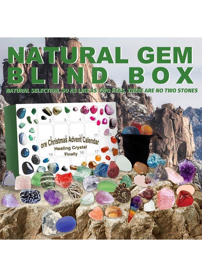 24 Days Christmas Advent Calendar Toy for Kids Mineral Gift Box Toys Ore School Dormitory