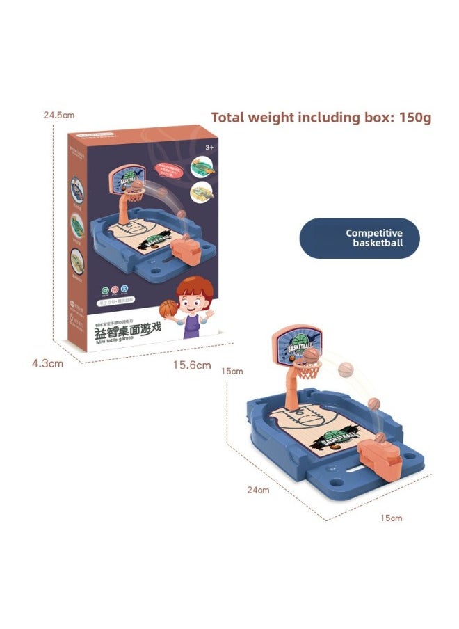 [Will Grab] Children's Double Battle Basketball Ejection Children's Educational Toys Finger Button Basketball Court-Color:Table Basketball Game