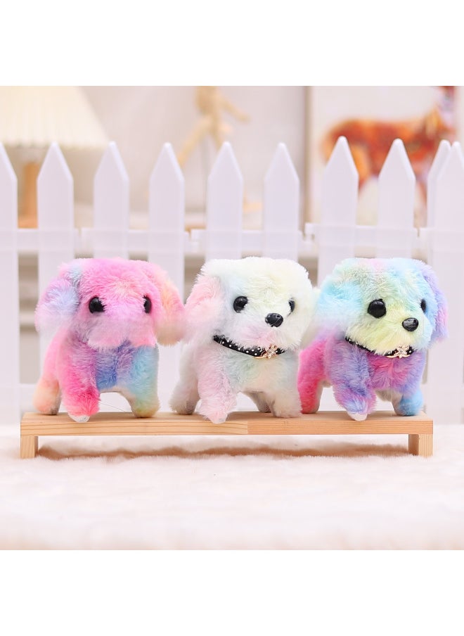 Electric Plush Simulation Small White Rabbit Colorful Pets Will Walk Will Call Will Move The Mouth Will Shake Ears Long Hair Rabbit-Color:Persian Cat (Ordinary Sounds)