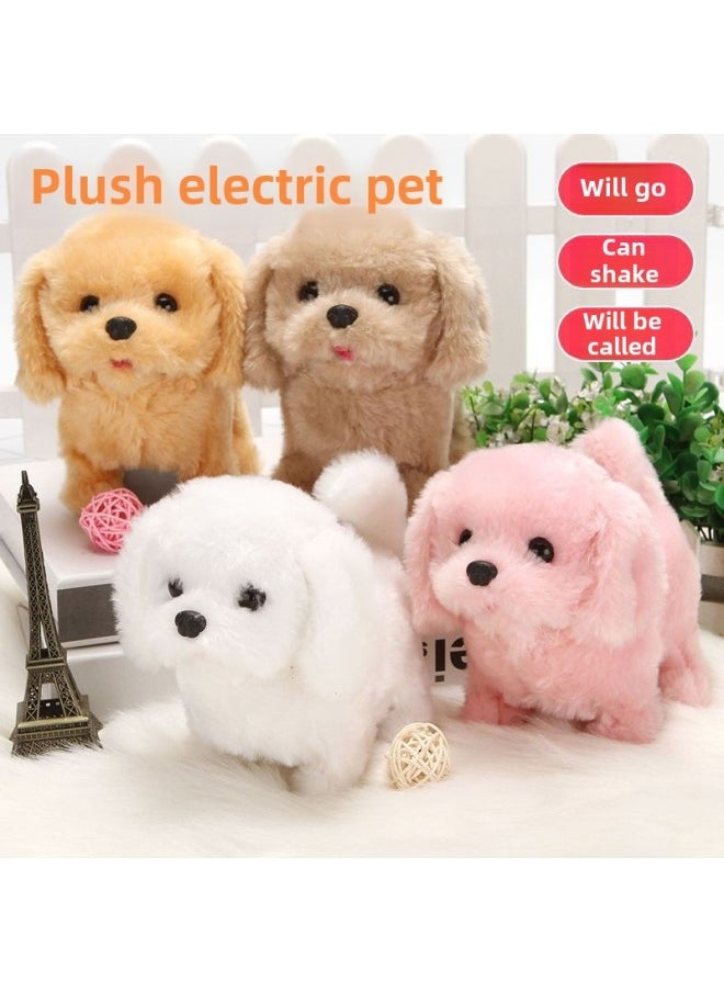 Children's Simulation Toy Electric Dog 1-3 Teddy Bunny Cat Pet Stall Electronic Pet Plush Toy-Color:American Husky Gray