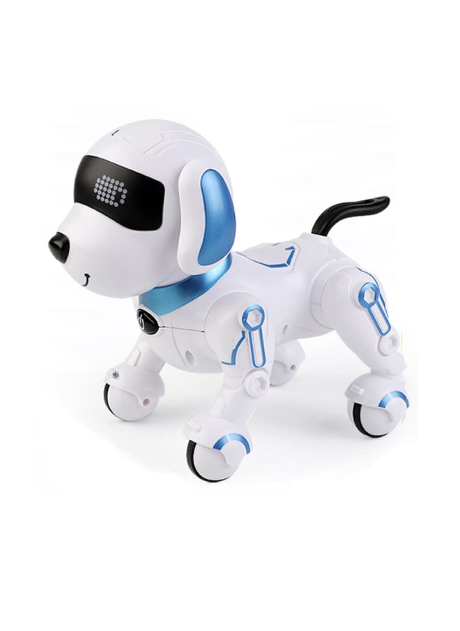 Intelligent Electric Toy Dog Wanstar Singing Dancing Boys Girls Children Early Education Enlightenment Pet Toy-Color:White Blue ]-Specifications:three Batteries