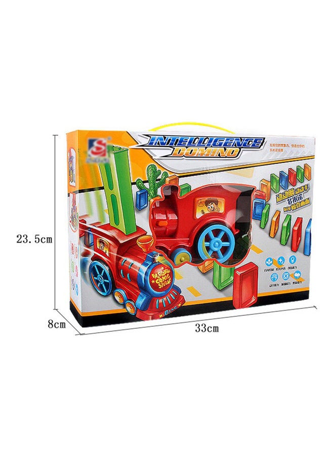 60-Piece Electric Domino Train Toy multicolour