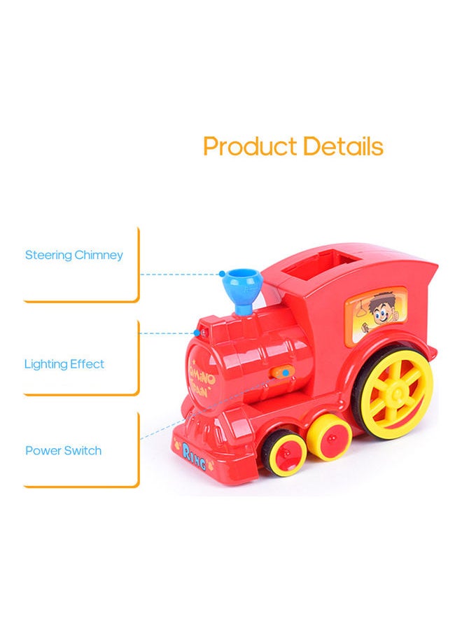 60-Piece Electric Domino Train Toy multicolour