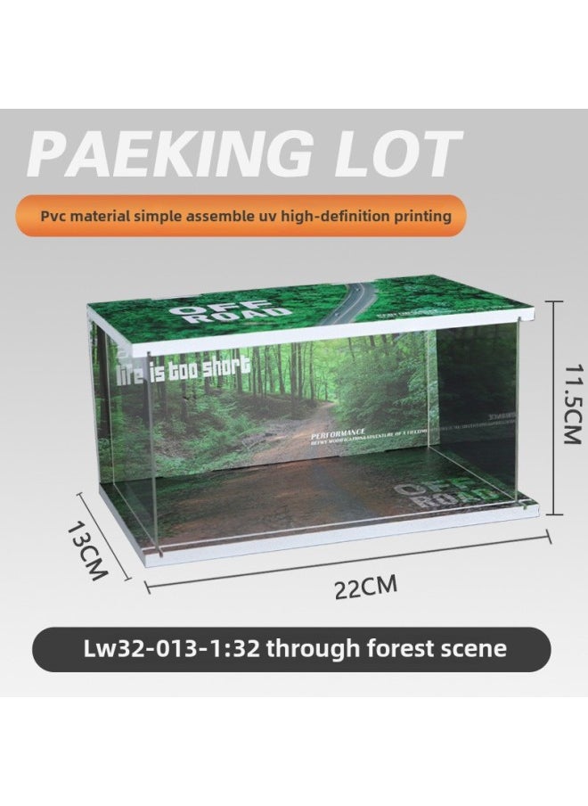 Adaptation 1:32/car Model Ornaments Car Model Display Scene Simulation Base Dust Cover Wholesale-Color:1:32 Travel Through Forest Scenes