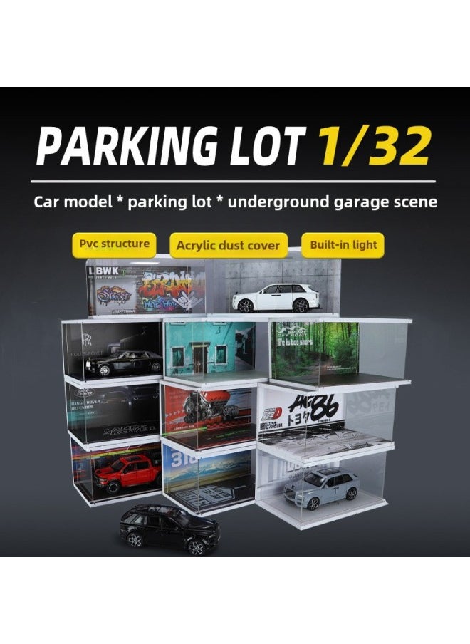 Adaptation 1:32/car Model Ornaments Car Model Display Scene Simulation Base Dust Cover Wholesale-Color:1:32 Travel Through Forest Scenes