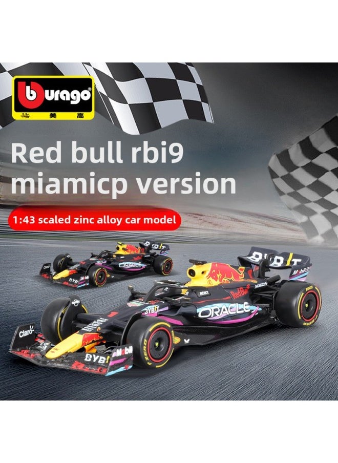 Bimei 1:43 Red Bull RB19 Miami F1 Racing Model Simulation Alloy Car Model Equation-Color:1:43 Red Bull Rb19 Miami Edition No. 1 General Pack