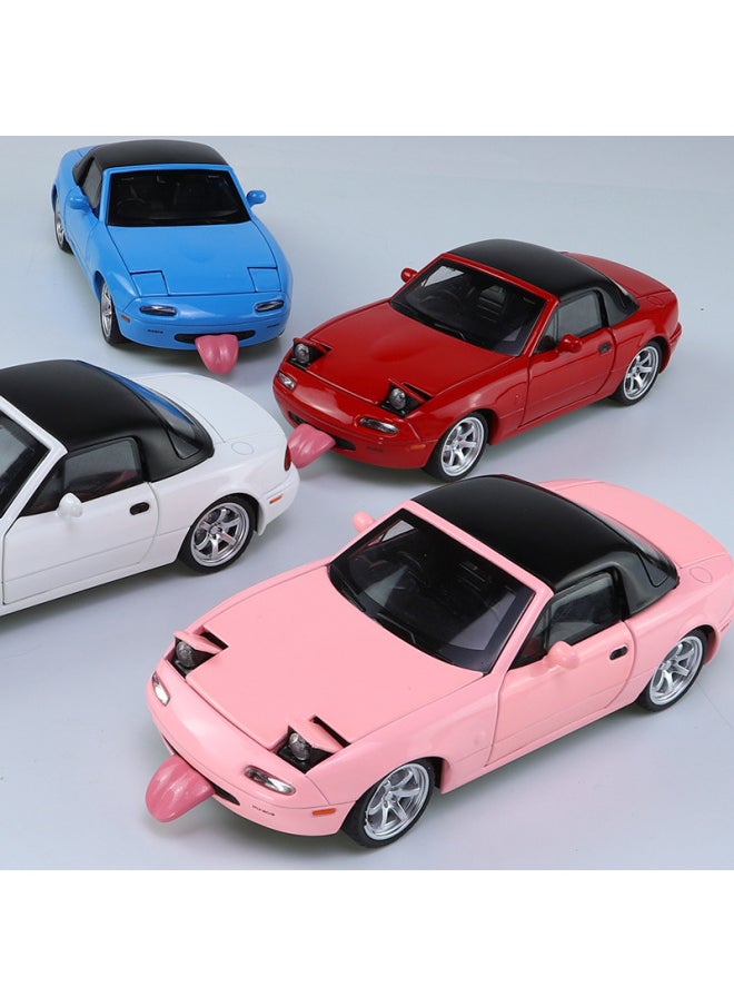 1/32 Mazda MX5 Simulation Alloy Acousto-optic Huili Children's Toys Car Model Ornaments Men's Gifts-Color:Acrylic Box 1:32 Mazda Mx5 Pink