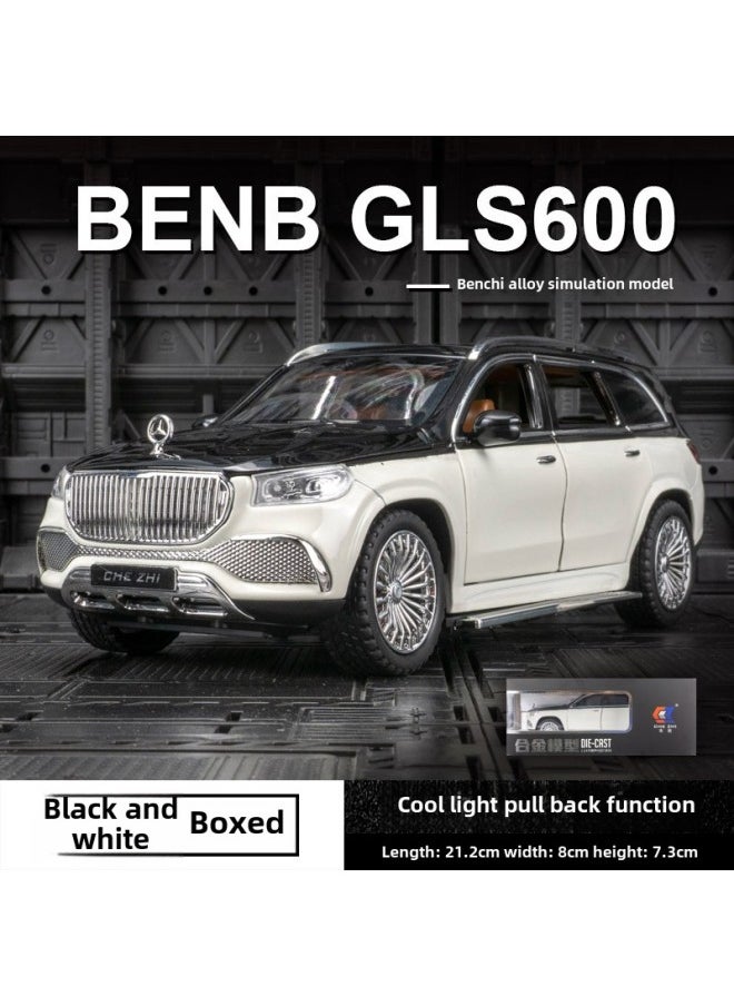 Car-to-CZ24322 Simulation Big Ben Mai Bar He SUV Alloy Off-road Vehicle Model Boy Huili Toy Car-Color:Cz24322 【white And Black】