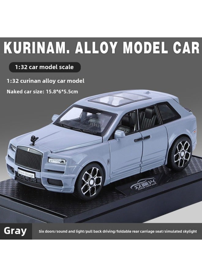 1/32 Curinan Rolls Simulation Alloy Sound And Light Children's Les Huili Car Model Male Toy Ornaments Wholesale-Color:Boxed 1: 32 Curinan Gray