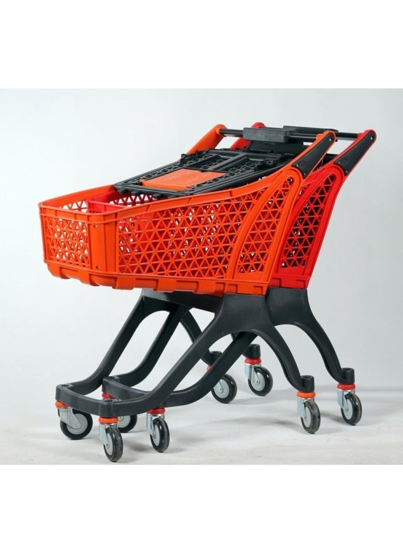 Orange Plastic Shopping Cart 100 Lt 100 X 100 Cm