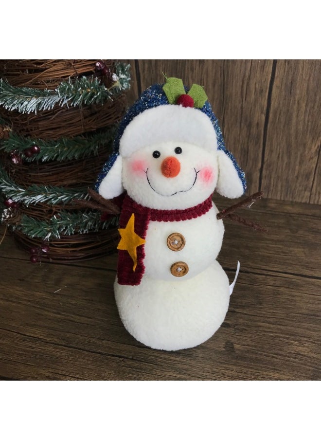 Middle Ancient Stacking Music Hat Snowman Cute Doll Decoration Holiday Gift Doll Doll-Color:Lei Feng Hat Snowman