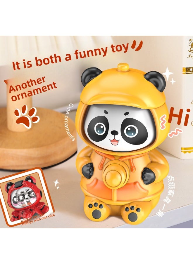 Face-changing Doll Sichuan Opera Mask Culture Panda Face-changing Chinese Characteristics Children's Creative Doll Stall Toy-Color:[red] National Trend Face-changing Panda (color Box Version) Requires Bag Packaging For Details