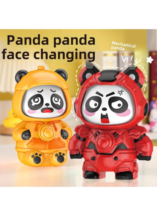 Face-changing Doll Sichuan Opera Mask Culture Panda Face-changing Chinese Characteristics Children's Creative Doll Stall Toy-Color:[red] National Trend Face-changing Panda (color Box Version) Requires Bag Packaging For Details