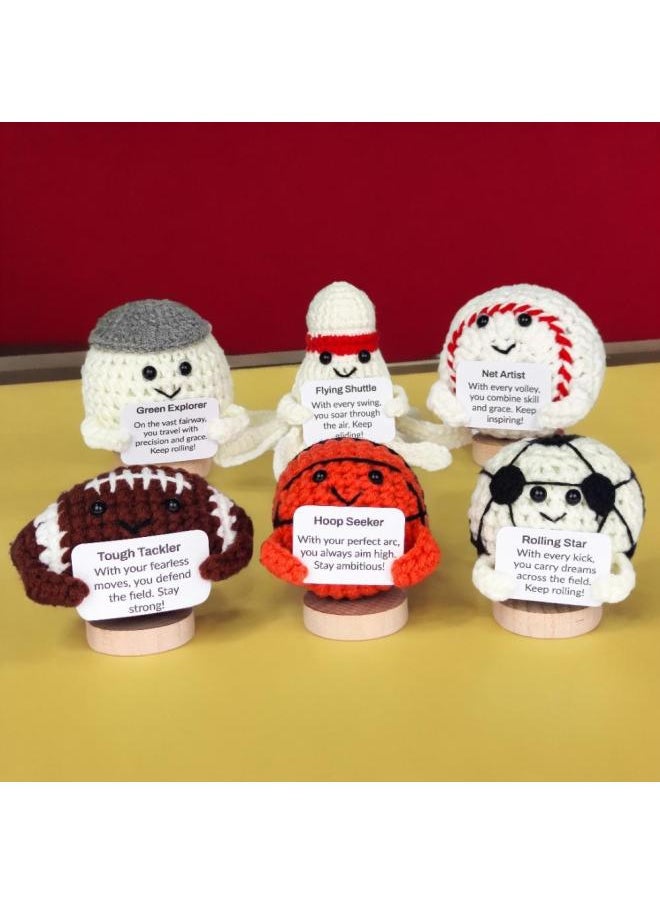 Explosions Football Crocheted Emotional Doll Positive Energy Pure Handmade Cute Cardage Doll Series Gifts-Color:[finished Product] Cucumber