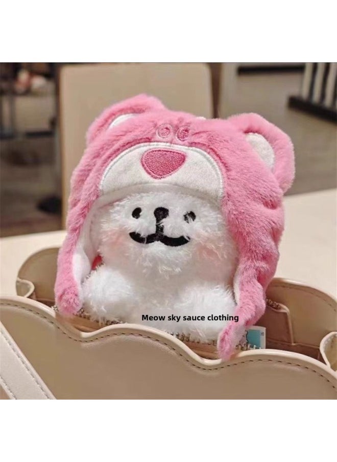 [13000 People's Collection] Cute Headgear Line Puppy Pendant High Color Value Doll Cross-dressing Plush Cartoon Male-Color:Snapper Hooded Love Puppy [pack Of 2] Comes With Bead Chain