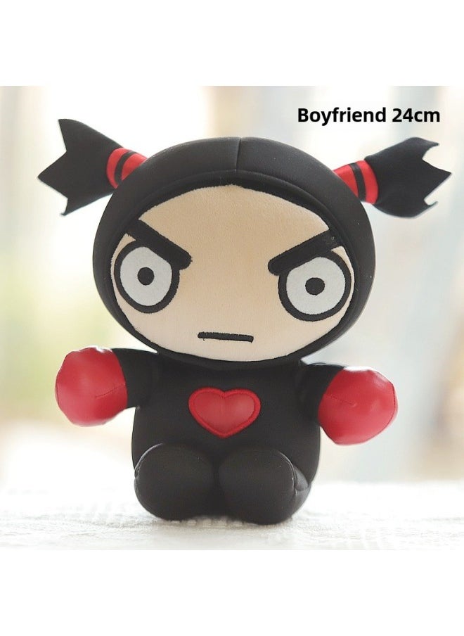 PUCCA Cute Chinese Doll Doll Cartoon Plush Doll Couple Wedding Gift GARU Stock-Color:Male Baby 24cm