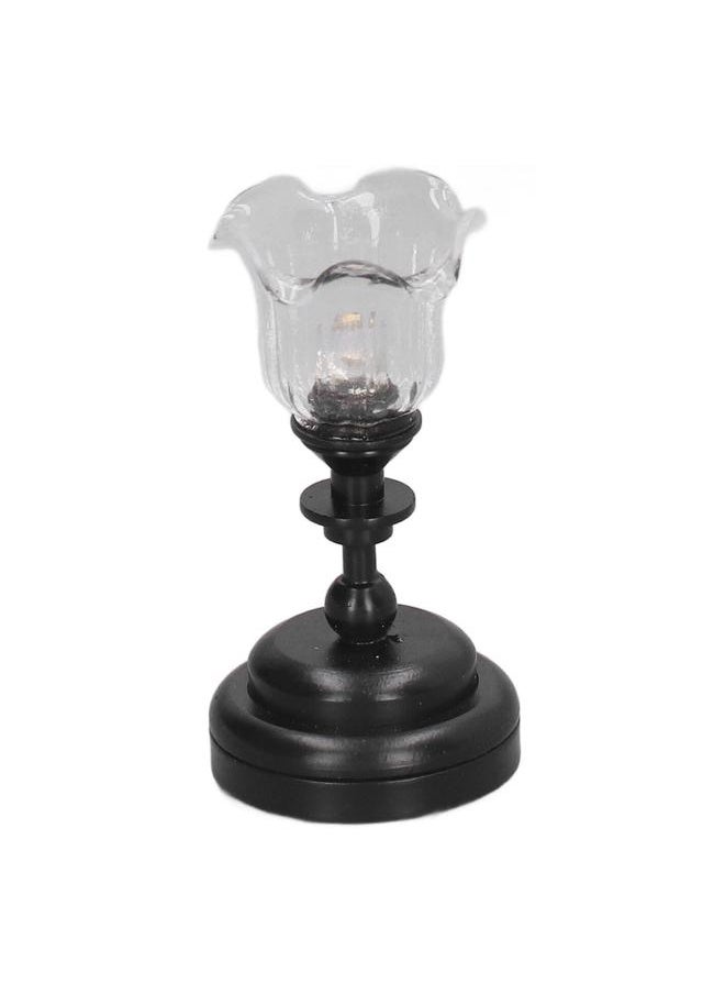 Miniature Dollhouse Ceiling Light 1/12 Scale Clear Glass Shade Miniature Ceiling Lamp for Dollhouse Furniture Decoration