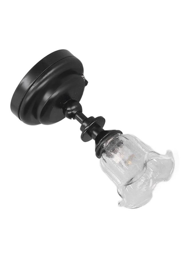 Miniature Dollhouse Ceiling Light 1/12 Scale Clear Glass Shade Miniature Ceiling Lamp for Dollhouse Furniture Decoration