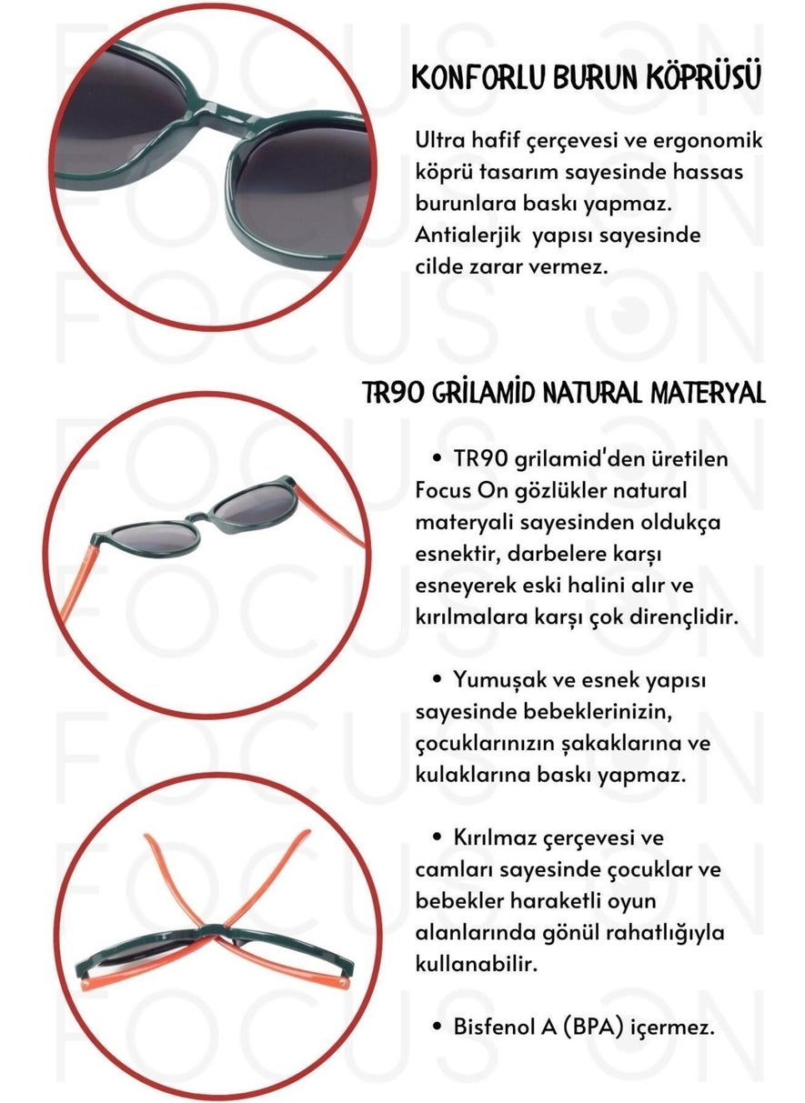 2-5 Years Old Black-Red Polarized Kids Sunglasses