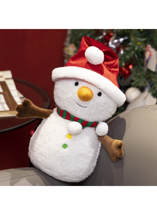 Joyful Christmas Gingerbread Man Plush Cushion Scarf Snowman Toy Christmas Tree Wreath Plush Decorations Ornaments