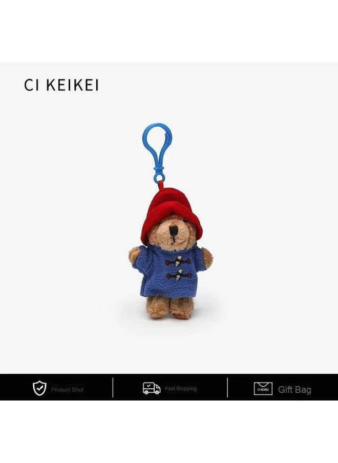 UK Style Paddington Bear Plush Keychain