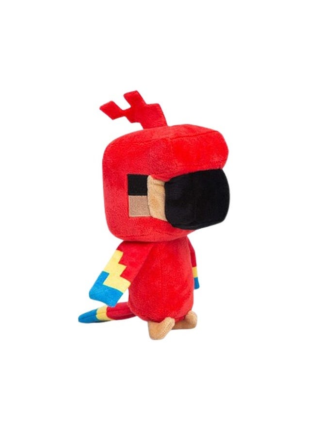 Minecraft Plush Toy - Sitting Creeper, Zombie Steve, Black Doll, and Parrot Figure
