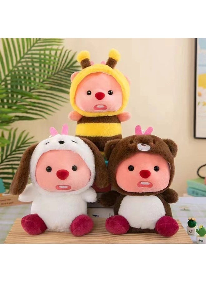 Three-Color Transforming Plush Toy - 8-Inch Claw Machine Birthday Gift