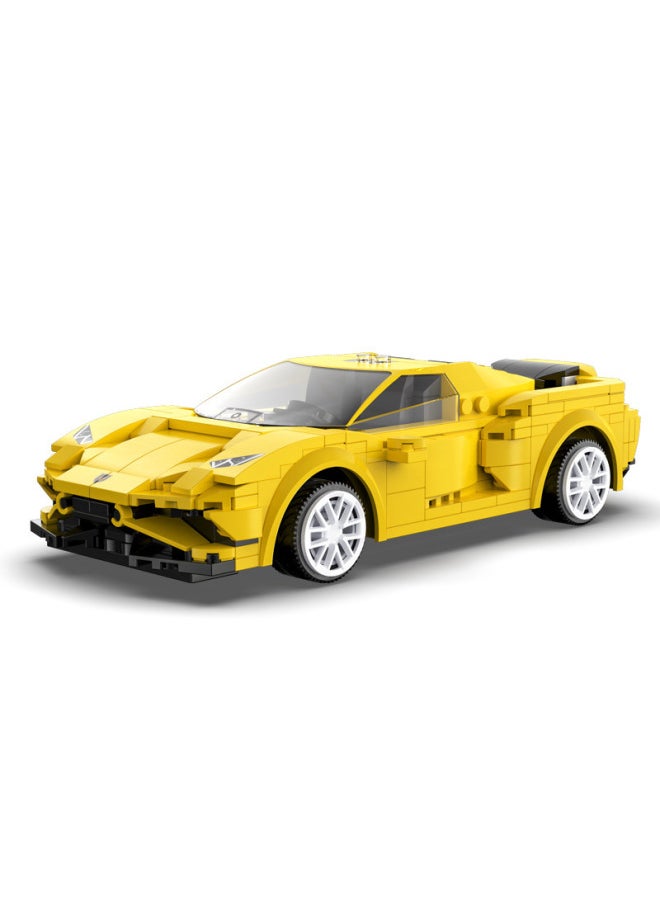 Double Eagle Click Remote Control Off-road Vehicle Assembled Building Blocks Car Race Car Model Compatible With Lego Car Toy Gift-Color:Double Eagle Blue Phantom Sports Car C51073 [325PCs Dual Mode Remote Control Version + Programming]]
