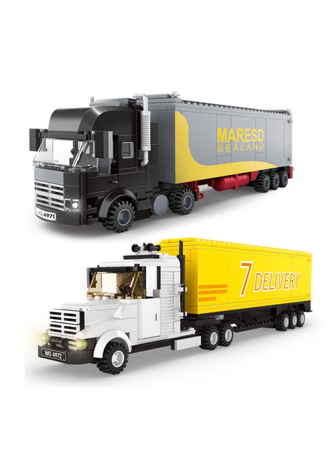 Vanger 4970-72 Urban Vehicles Large Truck Container Compatible With Lego Small Particle Building Blocks Children's Toys-Color:3972 Intercity Bus Red (229PCs)-Specifications:40*8.7*25