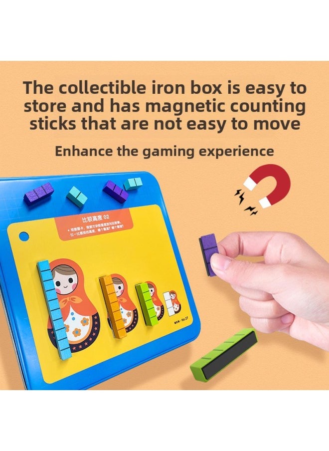Saalin Shalin Fun Number Stick Math Enlightenment Teaching Aid Number Sense Training Young Children's Educational Toys-Color:Number Sense Enlightenment Sticker