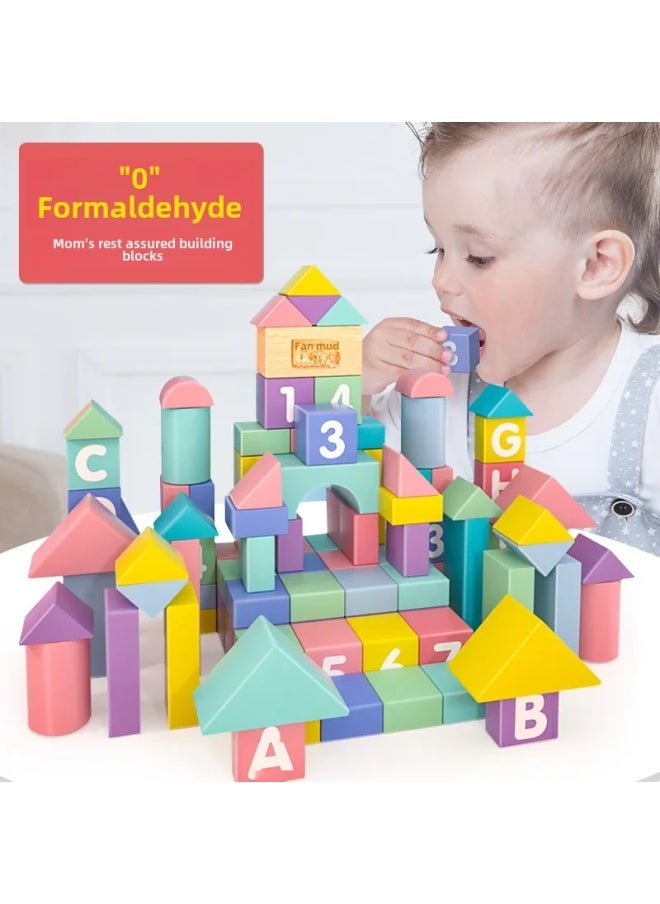 Danigt Educational Building Blocks Large Particles Children's Wooden Building Blocks Assembled Building Blocks Early Education Toys-Color:100 Seabed Dragon Palace Blocks
