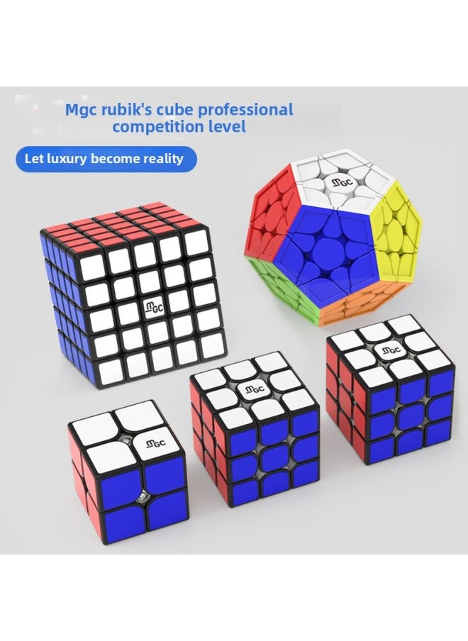 Yongjun MGC Magnetic 234567 Rubik's Cube Competition Puzzle Racing Twist's Cube Toy-Color:MGC2 Elite Second-order Magic Cube Magnetic Version [color]]