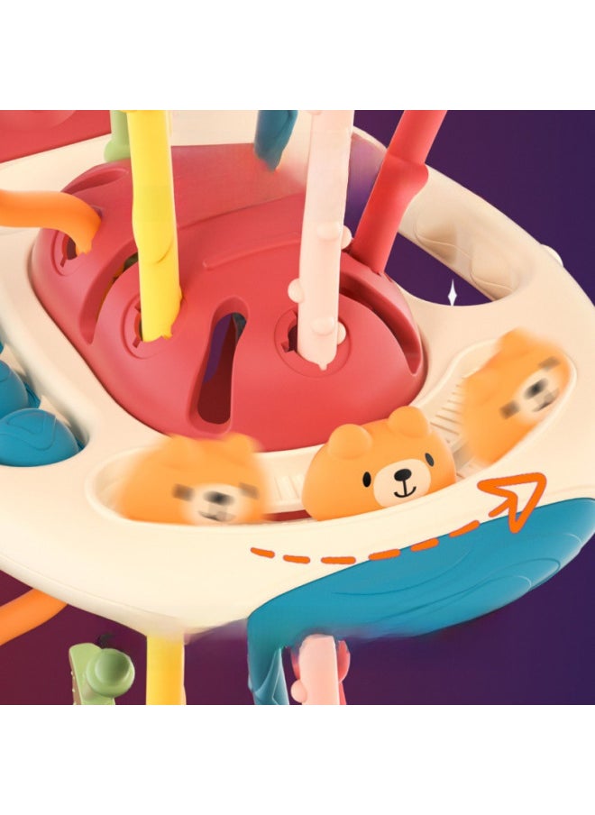 Baby Draw Toy Finger Rocket Lala Music Hand Fine Movements Child 0-1 Year Old Baby 6 Months-Color:[Blue] Radish Lala Le