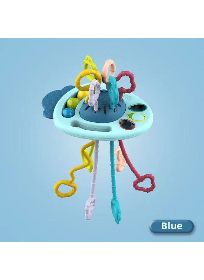 Baby Draw Toy Finger Rocket Lala Music Hand Fine Movements Child 0-1 Year Old Baby 6 Months-Color:[Blue] Radish Lala Le
