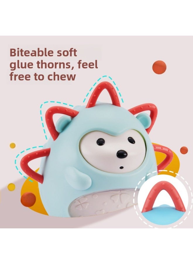 Multi-functional Deformation Manhattan Ball Baby Tooth Rubber Hand Ball Rattle Bed Bell 0-3 Years Old Baby Toy-Color:Brown Lion Lala Le