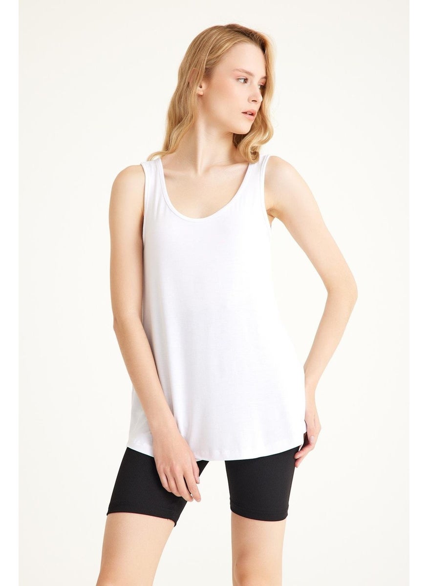 Thick Strap Basic Cotton Undershirt T-Shirt
