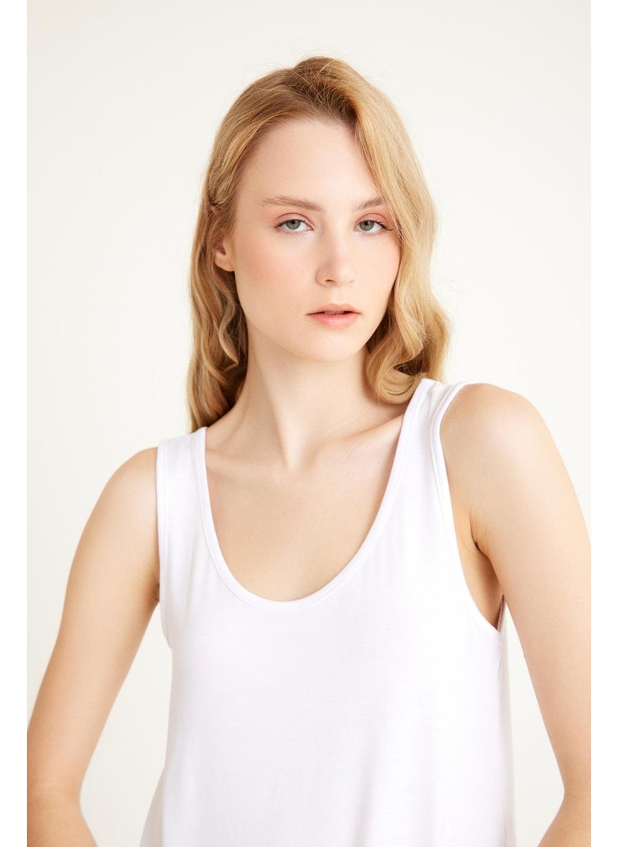 Thick Strap Basic Cotton Undershirt T-Shirt