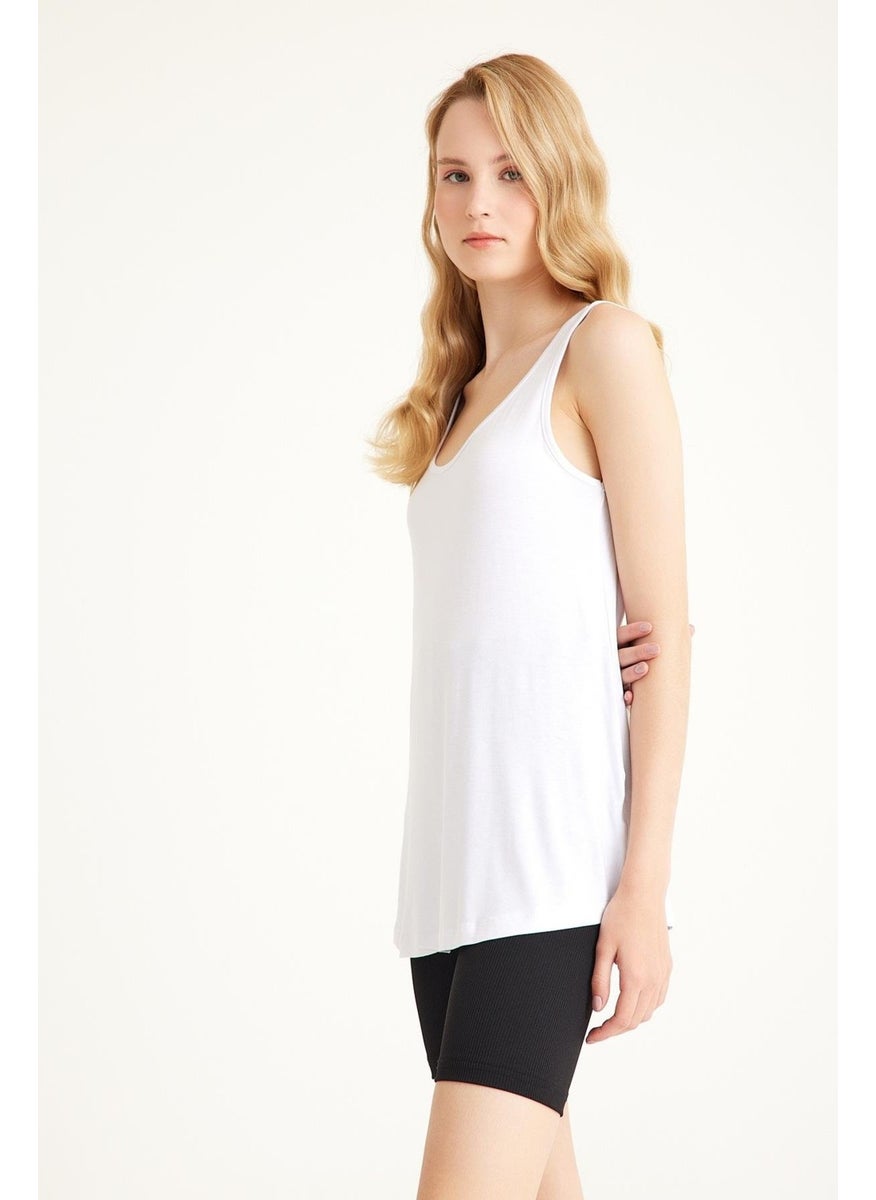 Thick Strap Basic Cotton Undershirt T-Shirt