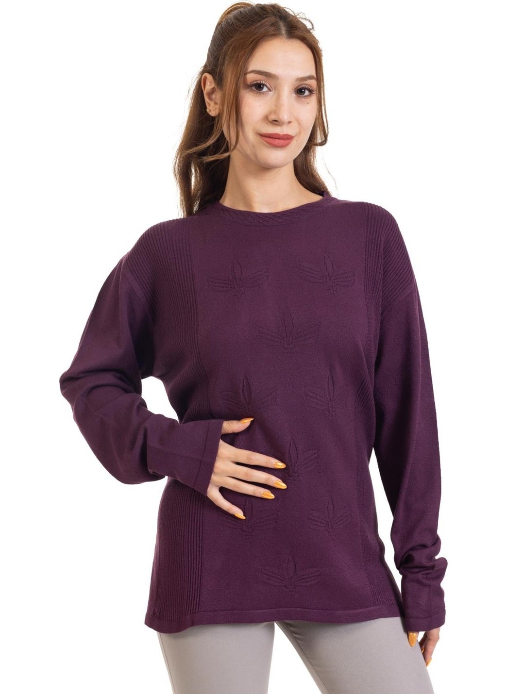 Autumn/Winter Women's Lycra Knitwear Viscose Mother Blouse 2104