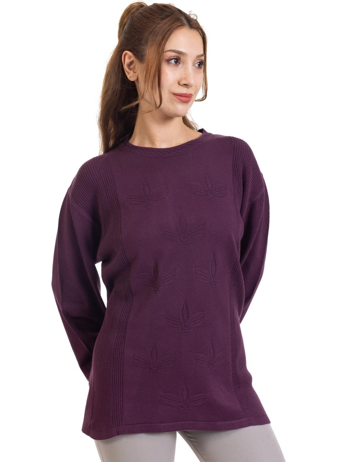 Autumn/Winter Women's Lycra Knitwear Viscose Mother Blouse 2104